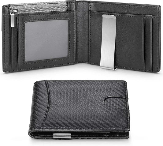 Porte-cartes de visite Portefeuilles intelligents pour hommes, en fibre de carbone, portefeuille fin et minimaliste, cadeau personnalisé, EDC