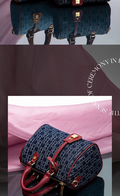 New Cowboy Splicing Pillow Bag Women's Shoulder Bag 2025 Casual Party Women's Handbag