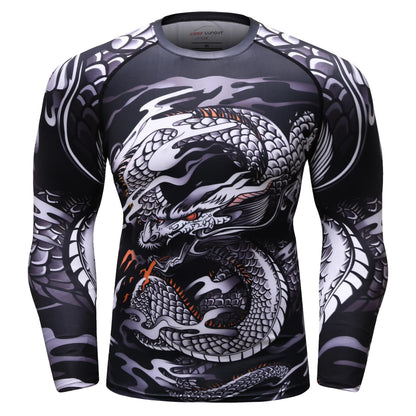 Cody Men Grappling Wear Jiu Jitsu Gi Rashguard BJJ Boxing T-shirts UPF 50+ Male Athletic Running Blouses Compression Gym Tees