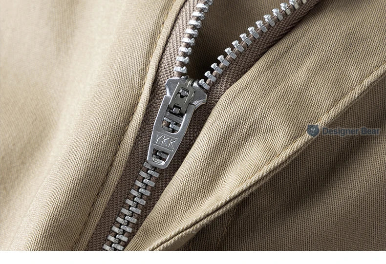 Brand Clothing Spring Summer Men's Casual Pants 97%Cotton Straight Solid Color Business Leisure Long Trousers Khaki Grey Blue