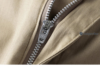 Brand Clothing Spring Summer Men's Casual Pants 97%Cotton Straight Solid Color Business Leisure Long Trousers Khaki Grey Blue