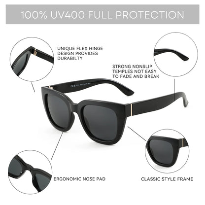 Fashion Butterfly Polarized Sunglasses for Women UV400 Protection Shade Ladies Cat Eye Sun Glasses ZS2218