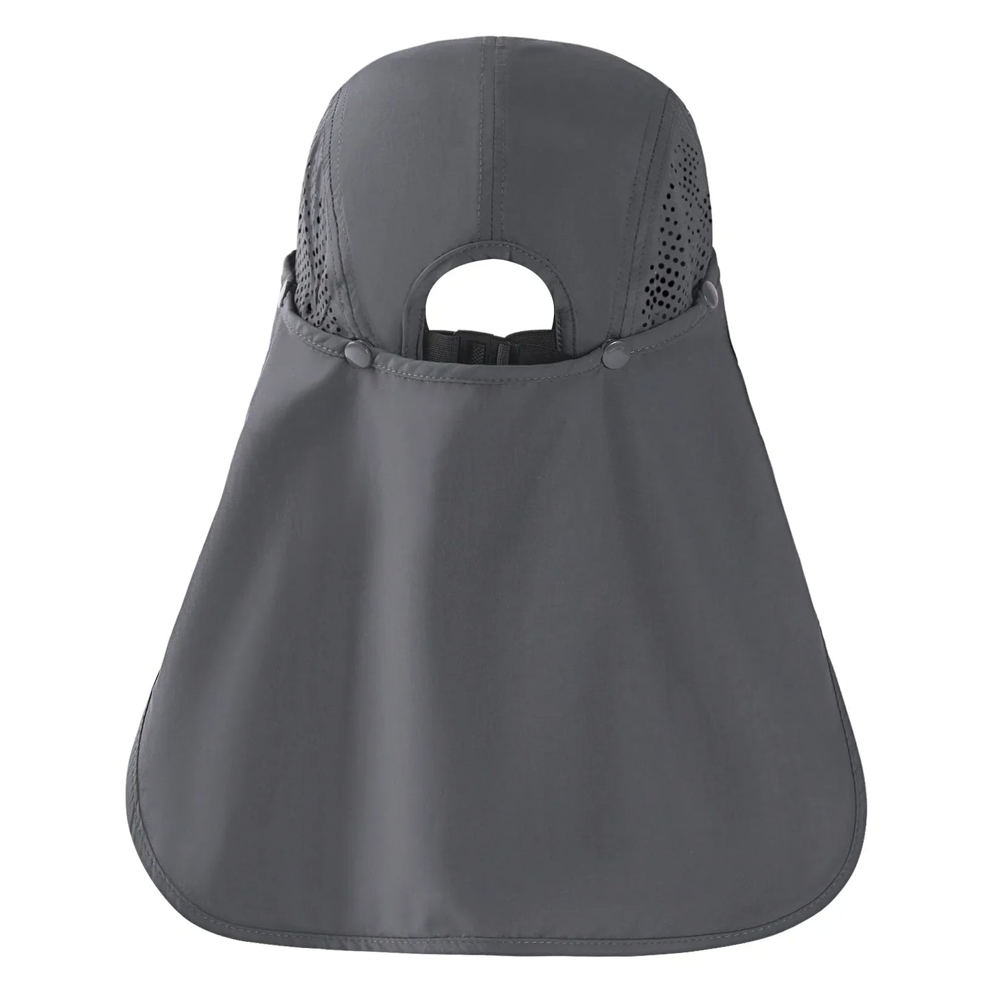 UPF 50+ Foldable Fishing Hat Baseball Cap with Removable Neck Flap Portable for Men Women Golf Hiking