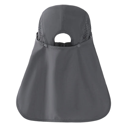 UPF 50+ Foldable Fishing Hat Baseball Cap with Removable Neck Flap Portable for Men Women Golf Hiking