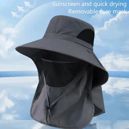 Outdoor Unisex Summer Hat UV Protection Breathable Fishing Cap Sunshade Neck Protection Cycling And Climbing Hat Waterproof