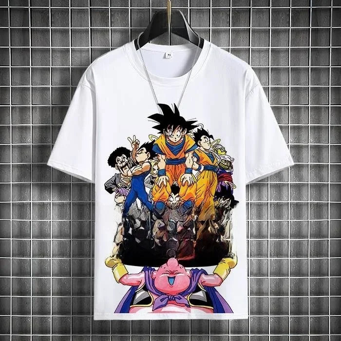2026 Summer Dragon Ball Z Summer Trendy Short Sleeve Loose Fit T-Shirt Collaborative Release Bird Mountain Memorial Anime Goku