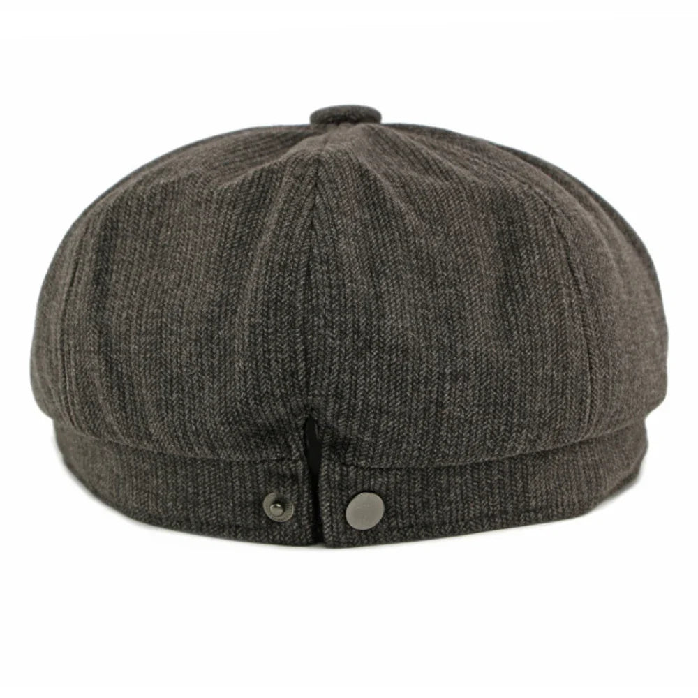 Beret Cap Men Women Autumn Winter Hat Thick Warm Artist Painter Wool Beret Hat Male Female Flat Octagonal Cap Mens Berets