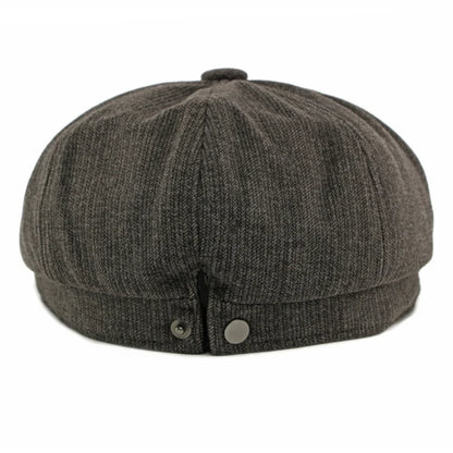 Beret Cap Men Women Autumn Winter Hat Thick Warm Artist Painter Wool Beret Hat Male Female Flat Octagonal Cap Mens Berets