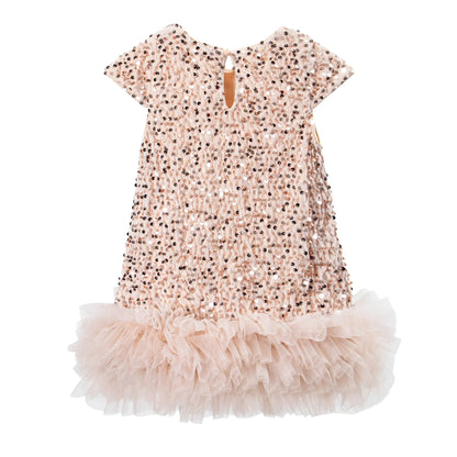 Girls Halloween Sequined Vest Skirt Princess TuTu Dress Children's Birthday Party Christmas Fluffy Dress Mesh Skirt Dresses L465