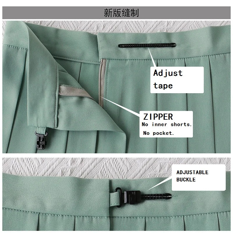 Women High Waist Pleated Midi Skirt Y2k Summer Knee-length Preppy Style Harajuku  Hot Street School Cosplay Casual Female Faldas