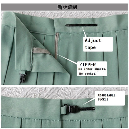 Women High Waist Pleated Midi Skirt Y2k Summer Knee-length Preppy Style Harajuku  Hot Street School Cosplay Casual Female Faldas