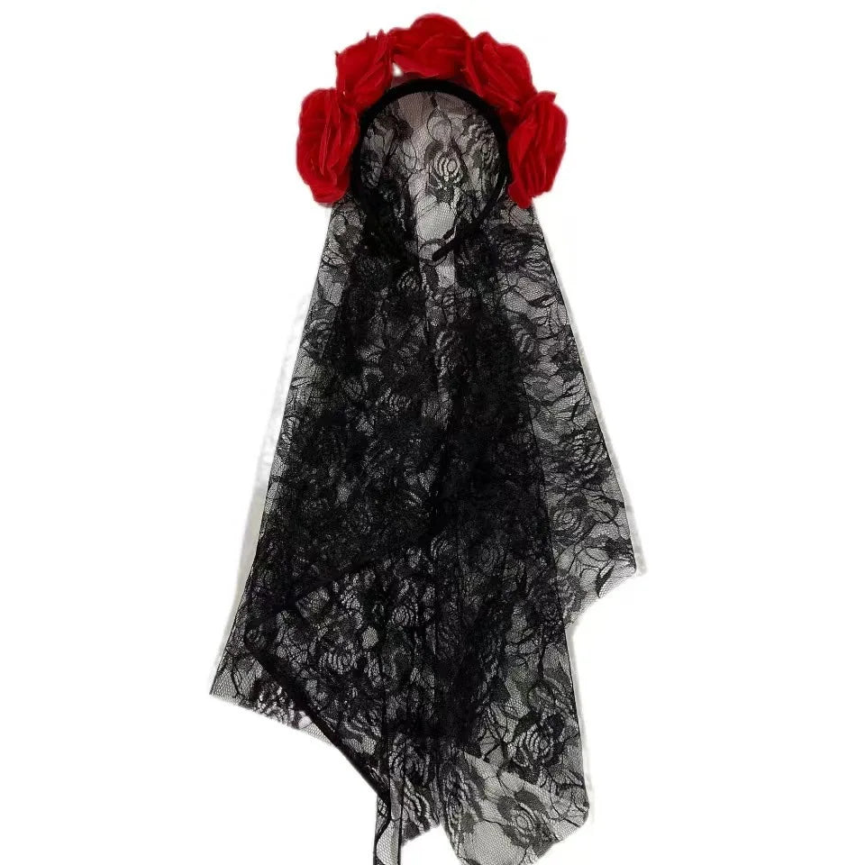 Halloween Girl Cosplay Vampire Dress For Kids Ghost Bride Vampire Costume Vampiran Carnival Party Outfits Scarlet Gothic Clothes