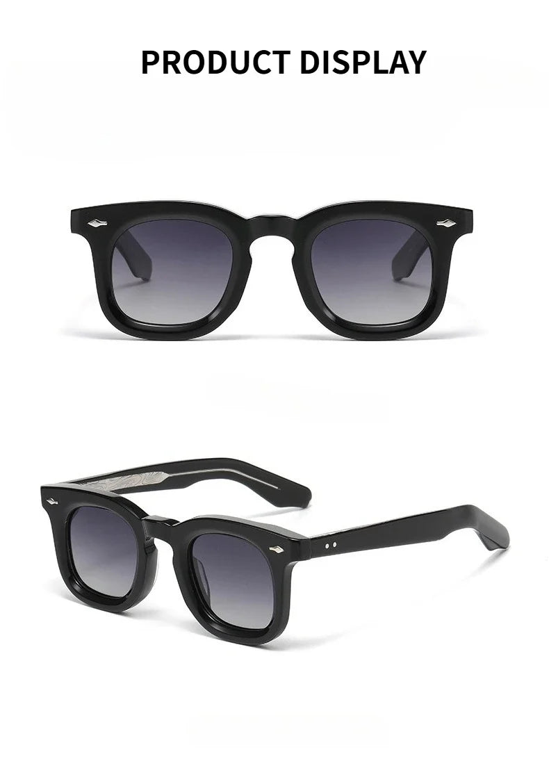 2025 Fashion Retro Handmade Acetate Women Polarized Sunglasses Outdoors UV Protection Men Sunglasses Support Prescription Lenses