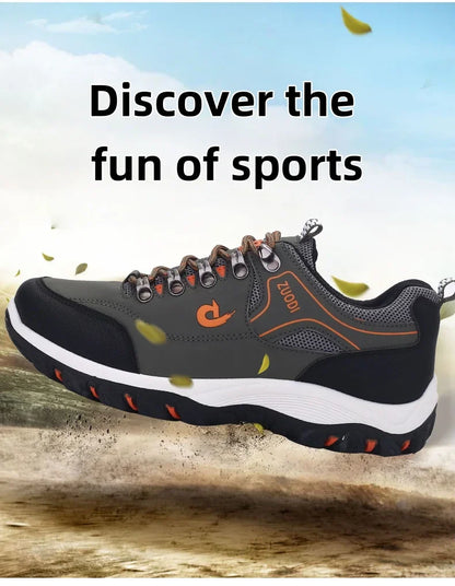 Men's leather Casual Shoes, Men's Sports Shoes, Spring,Autumn,Winter Shoes, Men's Tennis lightweight Wear-resistant Hiking Shoes