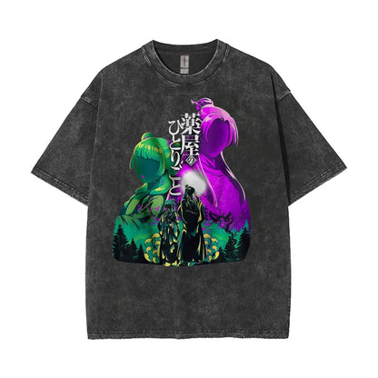 Mao Mao's Apothecary Diaries Anime Washed T-shirts Remedies Medicine Cartoon T Shirt Men Women Clothing Fashion Aesthetic Tshirt
