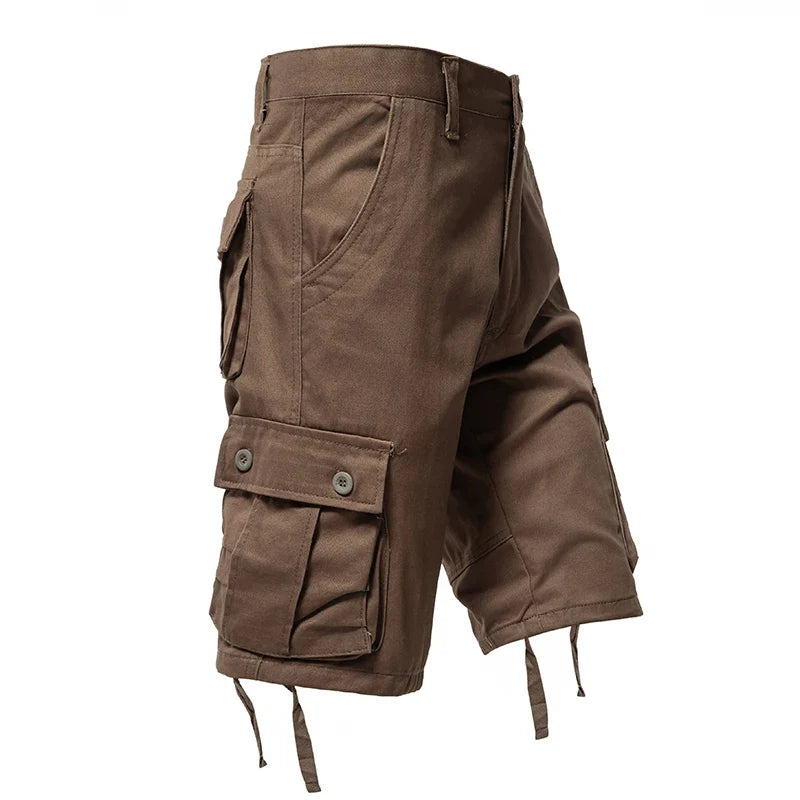Men's Cotton Cargo Shorts Multi Pocket Tactical Half Pants Sports Casual Hiking Short Pants Fashion Y2K Male Clothes