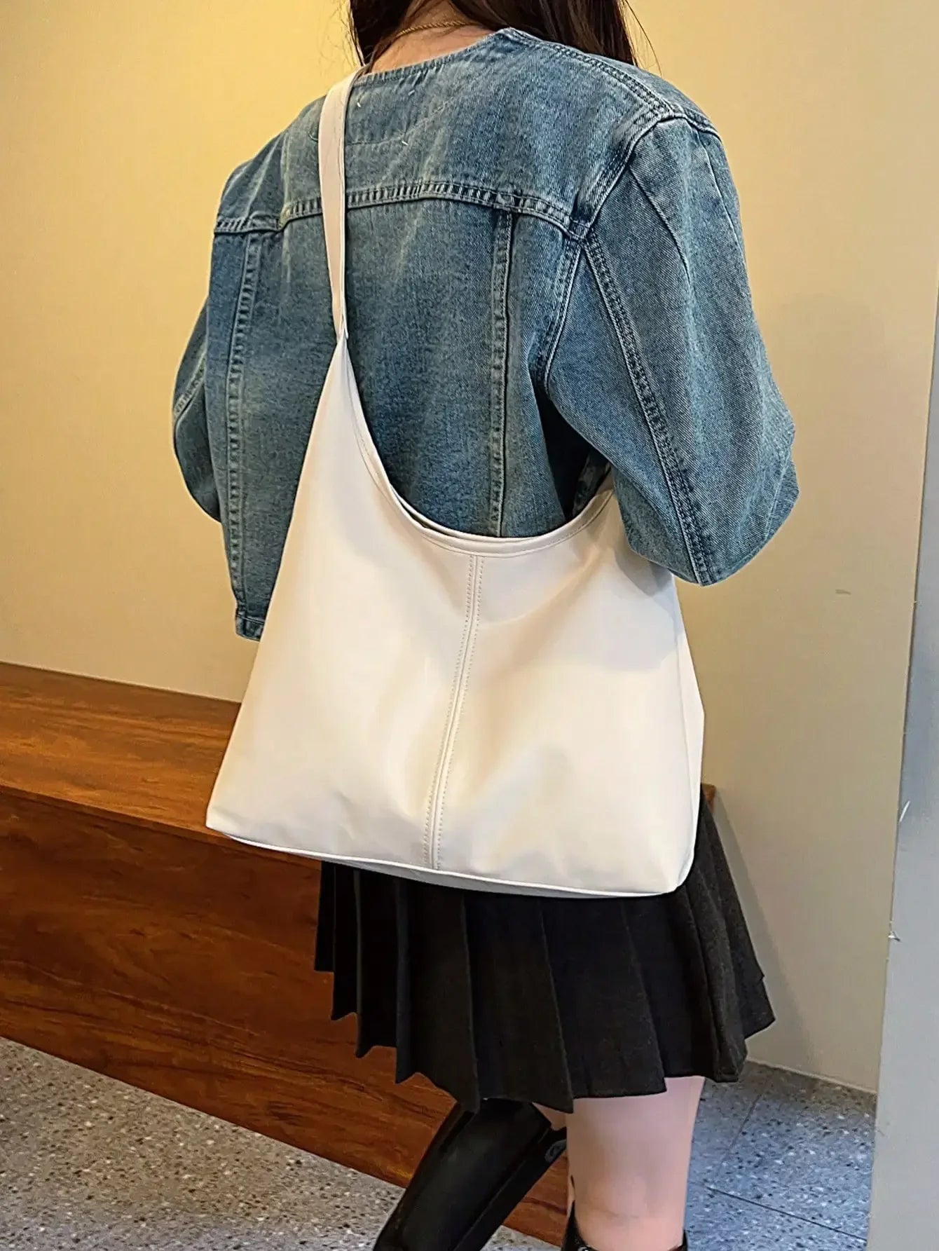 Large Capacity Solid Color Women's Shoulder Bag, Multifunctional Crossbody Bag, Women's Shoulder Tote Bag, Large Capacity Crossbody Tote Bag, Casual Work Bag