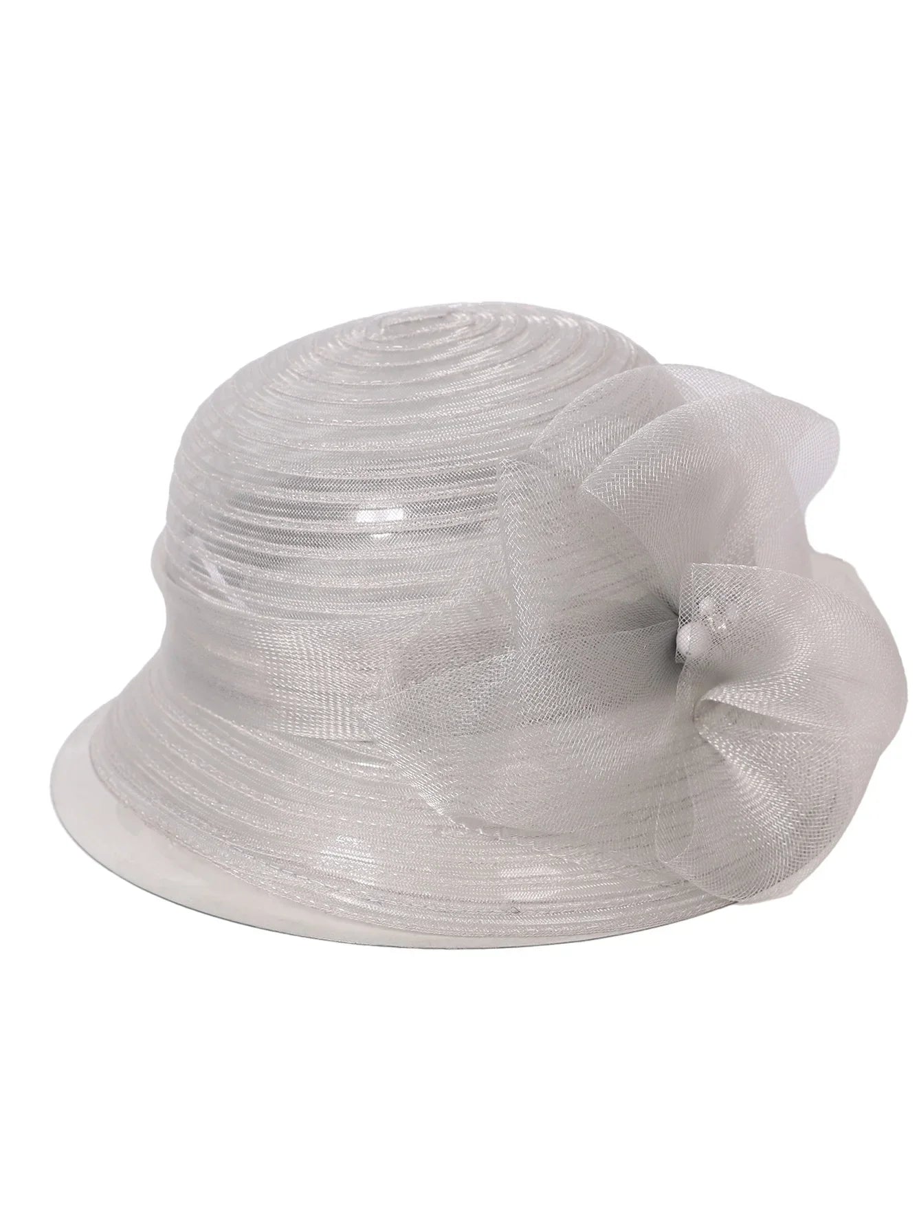 Floral Derby Fascinator Hat & Fedora for Women - Wedding Bridal Church Tea Party Formal Dress Accessories, Floppy Sun Caps