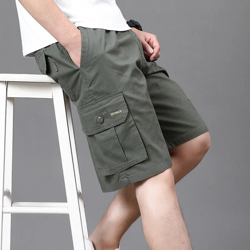 Mens Work Cargo Shorts Summer Casual Shorts Baggy Sports Gym Work Shorts 4XL Light Weight Cotton Sweat Knee Shorts