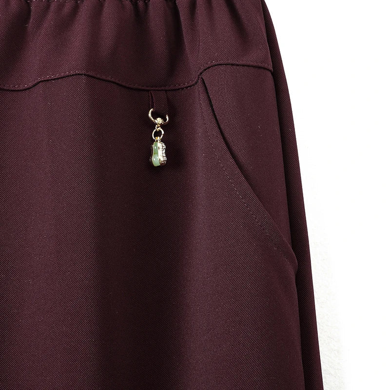 2025 Autumn Fashion Pants Brand Elastic Waist Size Women's Plus Size Thin Pants Casual Office Outdoor Pants