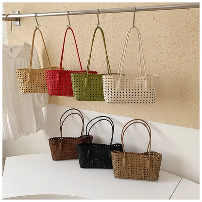 Fashion Woman Shoulder Bags for Women 2026 Brand Luxury Designer Bag Female Totes Purses Ladies Woven Shoulder Handbag Summer