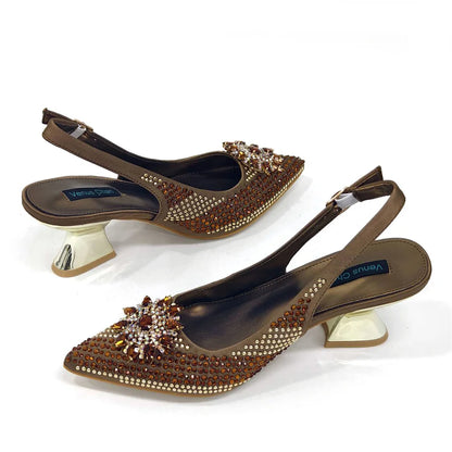 Elegant Women's Shoes and Bag Sets Wedding Party Bags and Shoes Comfortable Mid Heel Shoes Commuting Shoes for Women