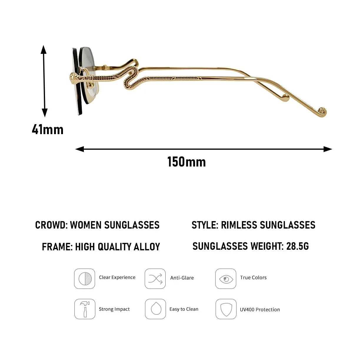 Fashion Rimless Sunglasses Women 2026 Oval Glasses Luxury UV400 Protection Dropshipping Lentes De Sol Mujer Lunette Soleil Femme