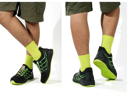 steel toe sneakers for men ultra-light construction site safety shoes anti puncture industrial work boots breathable work shoes