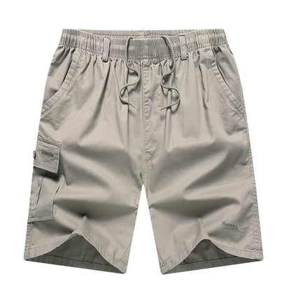 2026 New Men's Cotton Shorts Pants Male Summer Breathable Solid Color Cargo Shorts Fitness Streetwear