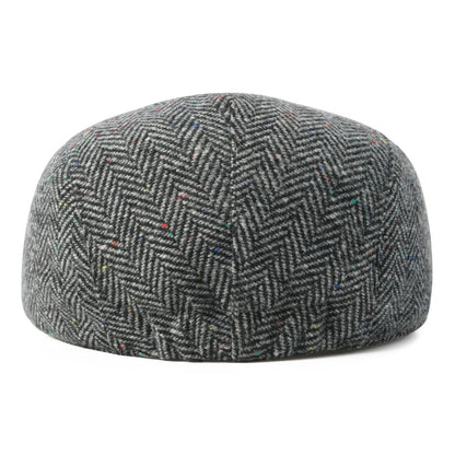 Men's Herringbone Flat Ivy Newsboy Hat Wool Blend Gatsby Cabbie Cap Winter Outdoor Hunting Cap