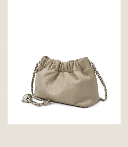 Genuine Leather Women Shoulder Bags Luxury Brand Small Chain Flap Bags for Ladies Handbag Natural Cowskin Female Crossbody Bags