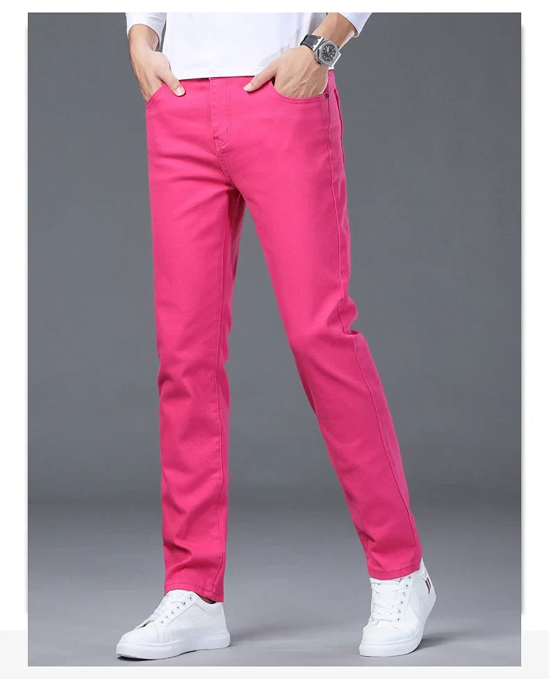 New Autumn Stretch Jeans Men's Clothing Slim Fashion Comfortable Hip-hop High Streetwear Male Elasticity Denim Trousers