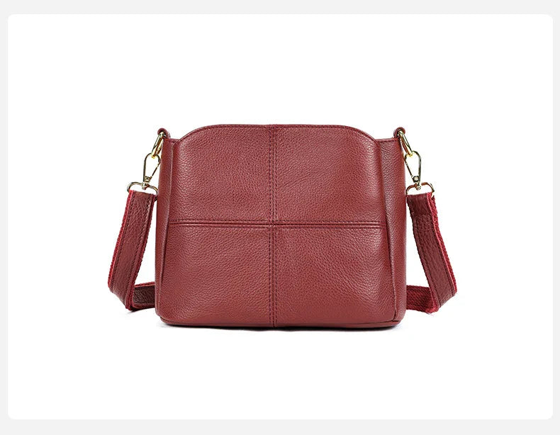 Genuine Leather Women Underarm Bag Versatile Shoulder Handbag Luxury Cowhide Female Crossbody Bag