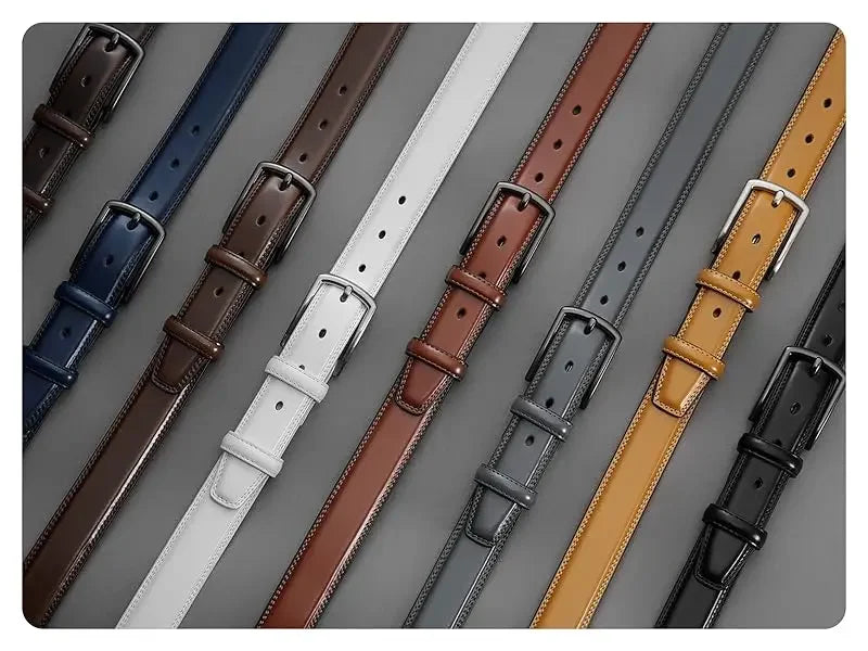 Men's Leather Belt Needle Buckle Belt Trendy New Casual Genuine Leather LONG Large Belts Cowhide Men's Belt Plus Size Men Belts