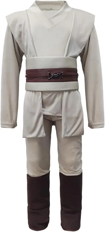 Kid Children Jedi Knight Cosplay Costume Obi Wan Kenobi Uniform Suit Anakin Skywalker  Robe Belt Halloween Carnival Party Suit