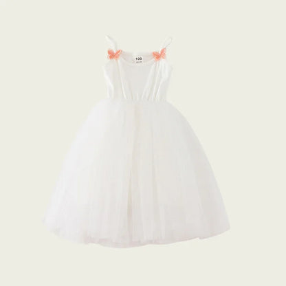 2026 Summer Baby Girls Kids Cute Tutu Sling Dress Sleeveless Tulle Birthday Party Vestido Ballet Princess Dress Children Clothes