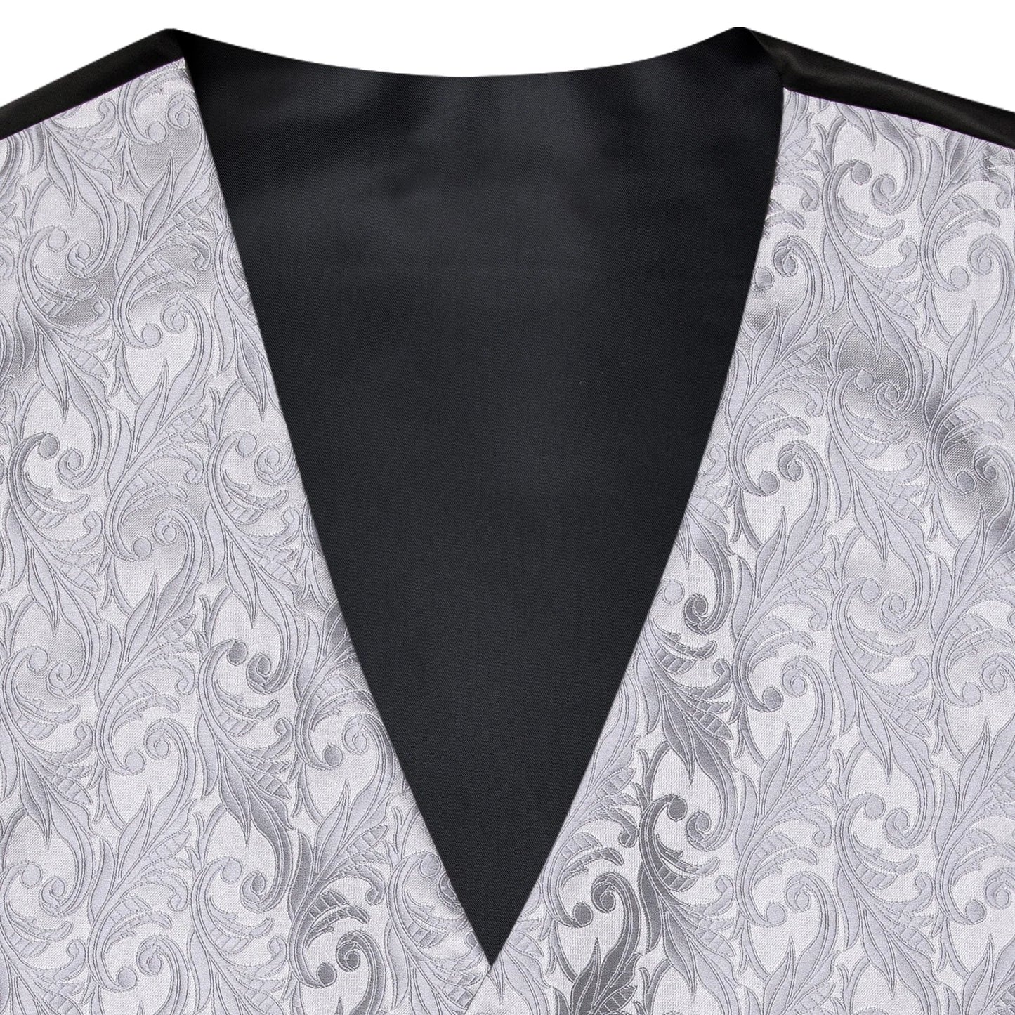 Men's Classic Floral Vest & Tie Hanky Cufflinks Set – Waistcoat for Weddings Events Party Gift