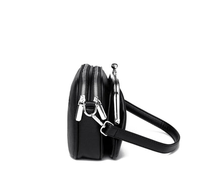 Elegant Shoulder Bag for Women Soft Leather Crossbody Bags Designer Multiple Pockets Messenger Bag Ladies Purses and Handbags
