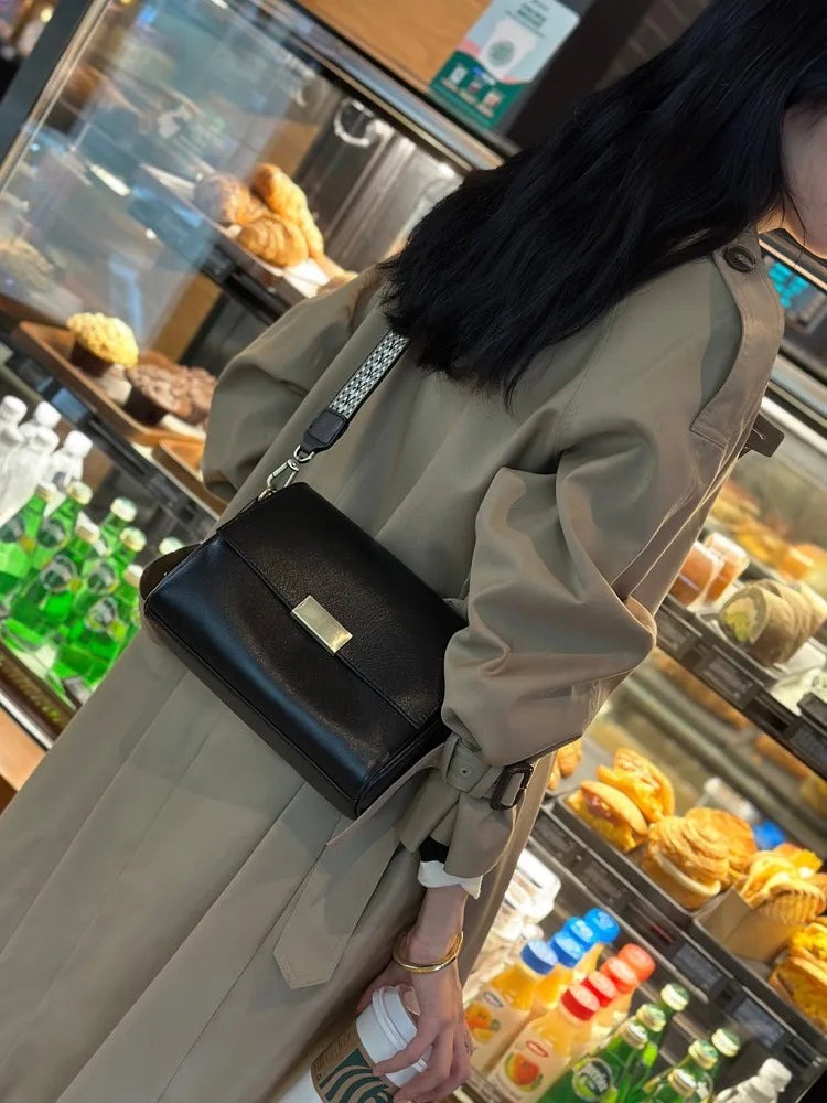 luxury handbags female crossbody bags Vintage Genuine leather women shoulder bag Small square bag soft leather cowhide fashion
