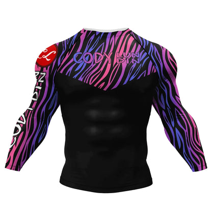 Cody Lundin Custom Chinese Style Jiu Jitsu Bjj Rashguard MMA Fightwear Sublimation Compression Sports T-shirts Boxing Jersey