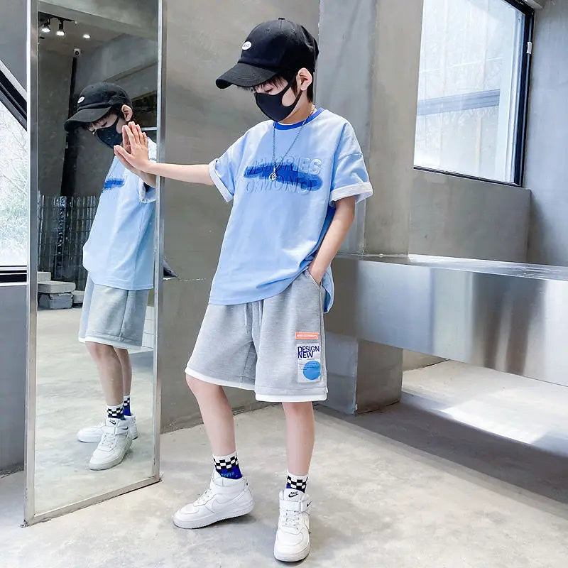 Sportswear Set Men's Children's Sets Boy Clothes From 4 Years Old Boys Clothing 7 8 2025 Cartoon Fashion Baby Summer Costumes 12