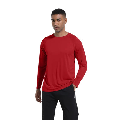 Men Long Sleeve t-Shirt Upf 50+ Sun Protection Shirts Tops Breathable Hiking Fishing t-Shirts Casual Tees Man Clothes Streetwear
