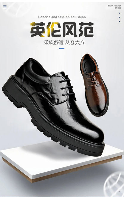 Men Comfortable Leather Work Shoes for Long Standing