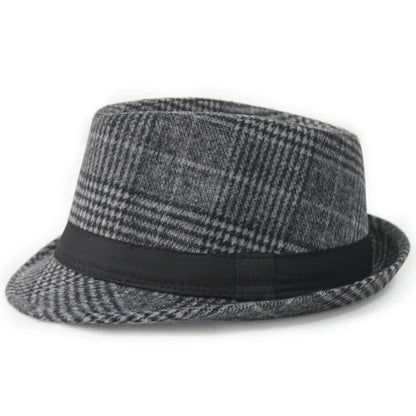 Spring Summer Wool Wedding Hat for Mid-Aged Men Couple Fashion Autumn Winter Party Plaid Luxury Design Jazz Hat Fedora Hat Women