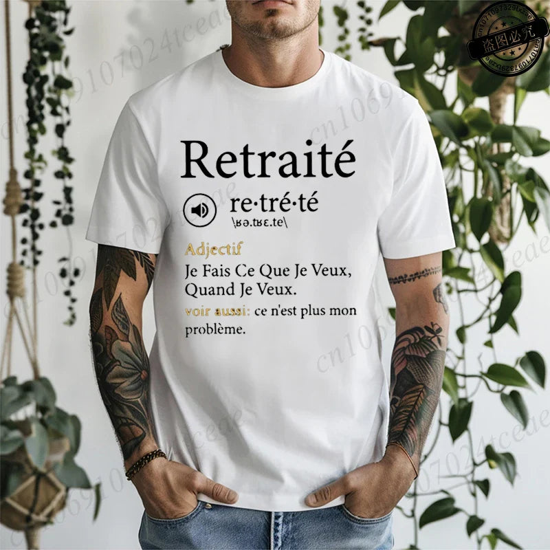 This Is No Longer My Problem Retirement T Shirt Harajuku Casual Fashion Loose Tee Tops Funny French Humnor Retired Papa T-shirt