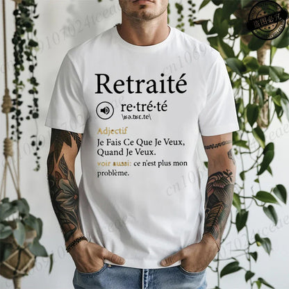 This Is No Longer My Problem Retirement T Shirt Harajuku Casual Fashion Loose Tee Tops Funny French Humnor Retired Papa T-shirt