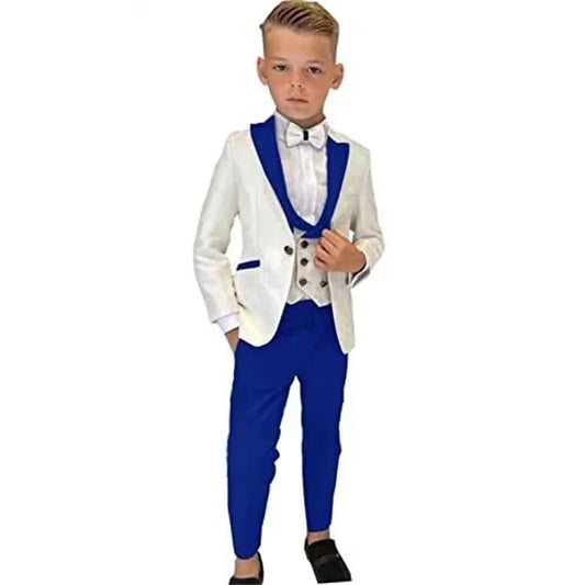 Paisley Classic 4-Piece Suits for Boys 3T-14 Smart Stylish Boy's Tuxedo Formal Outfit Kids Blazer Vest Pants Back to School