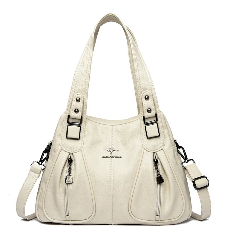 100% Genuine Leather Women Handbag Fashion Girls Top-Handle Bucket Bag Soft Cowhide Female Shoulder Bags Women Crossbody Bag Sac