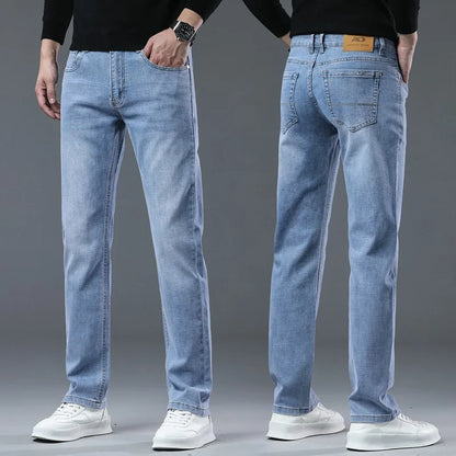 2026 Brand Best Price Comfort Straight Denim Pants Men's Jeans Business Casual Elastic Male High Quality Trousers