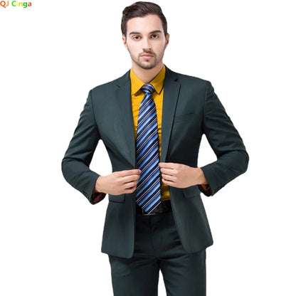 2026 New Men's Suit 3-Pieces Set (Jacket+Pants+Vest) Wedding/Party/Office Coat and Vests Trousers, Asian Sizes M-5XL 6XL.